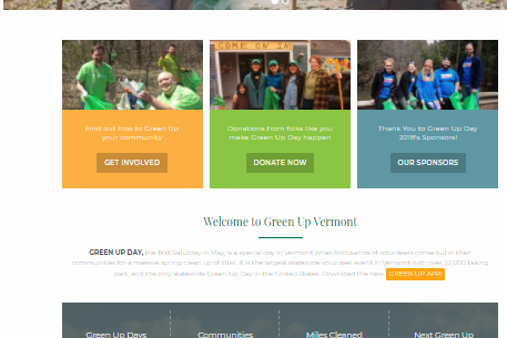 New Website for Green Up Vermont!